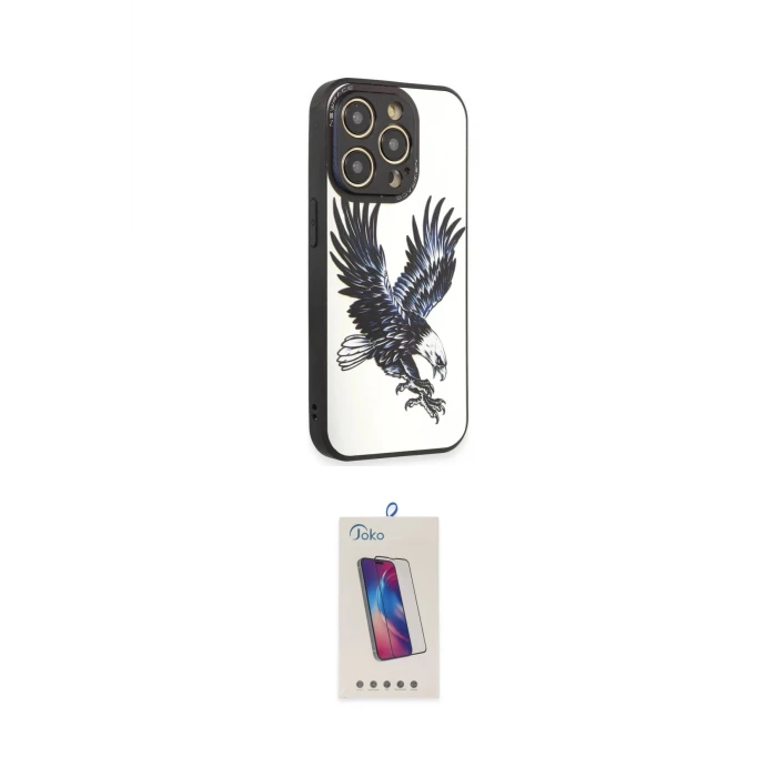 ieg™ iPhone 12 Pro Max Kılıf Odak Klasik Serisi - Siyah Joko 5D Cam