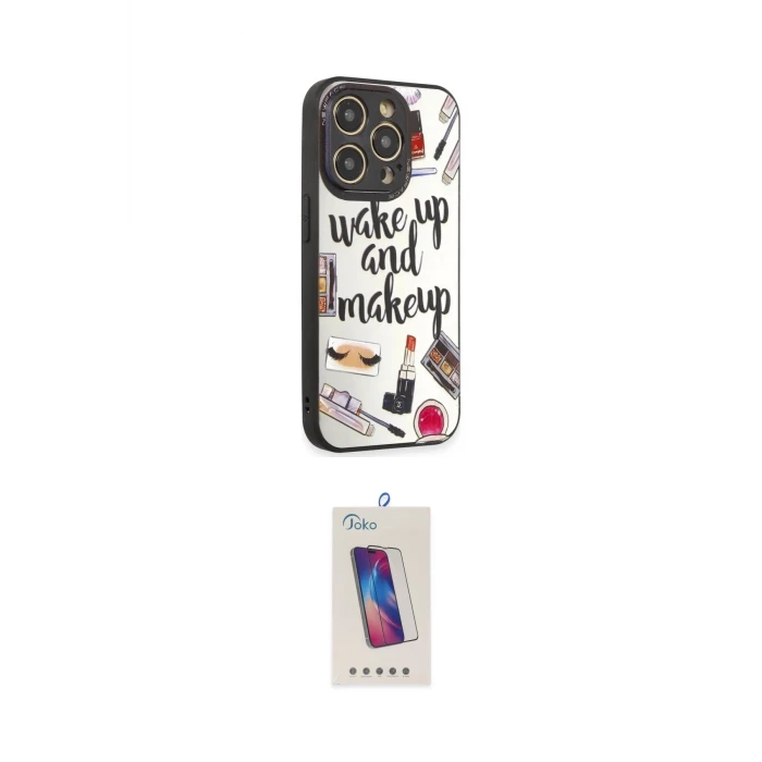 ieg™ iPhone 12 Pro Max Kılıf Odak Klasik Serisi - Siyah Joko 5D Cam