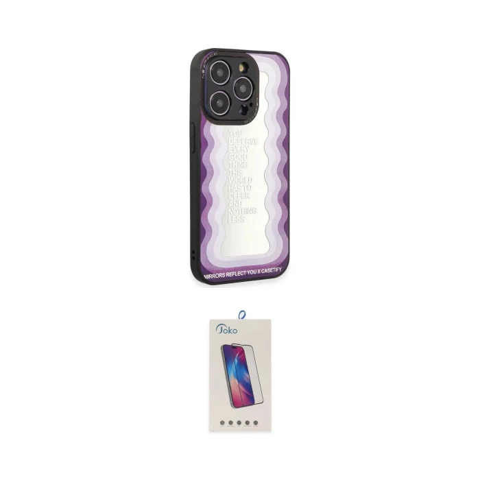 ieg™ iPhone 12 Pro Max Kılıf Odak Klasik Serisi - Siyah Joko 5D Cam