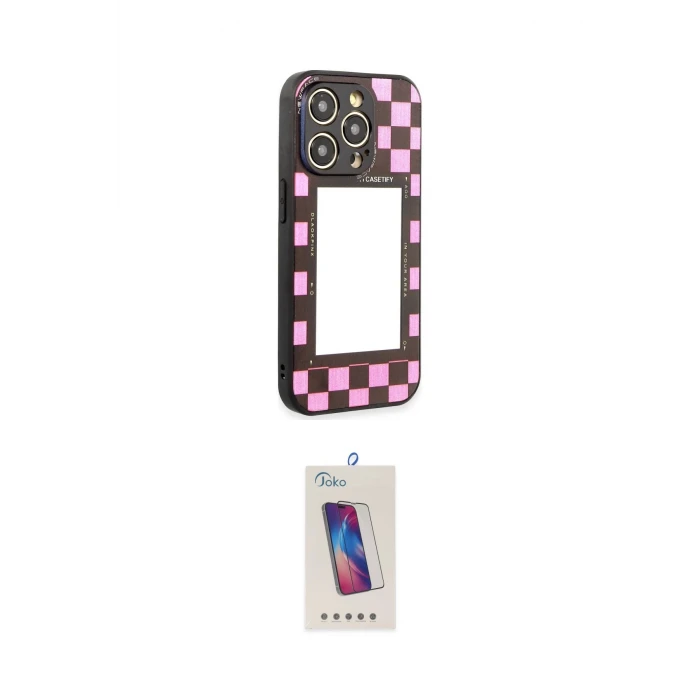 ieg™ iPhone 12 Pro Max Kılıf Odak Klasik Serisi - Siyah Joko 5D Cam