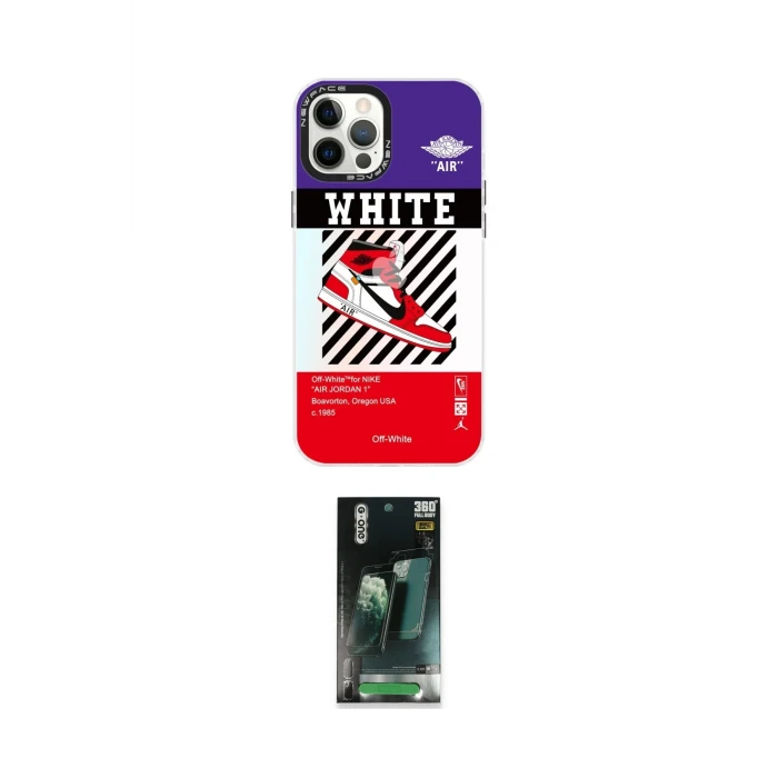 ieg™ iPhone 12 Pro Max Kılıf Siluet Çizgi Koleksiyonu - Şeffaf 360 Full Body Arka Koruyucu