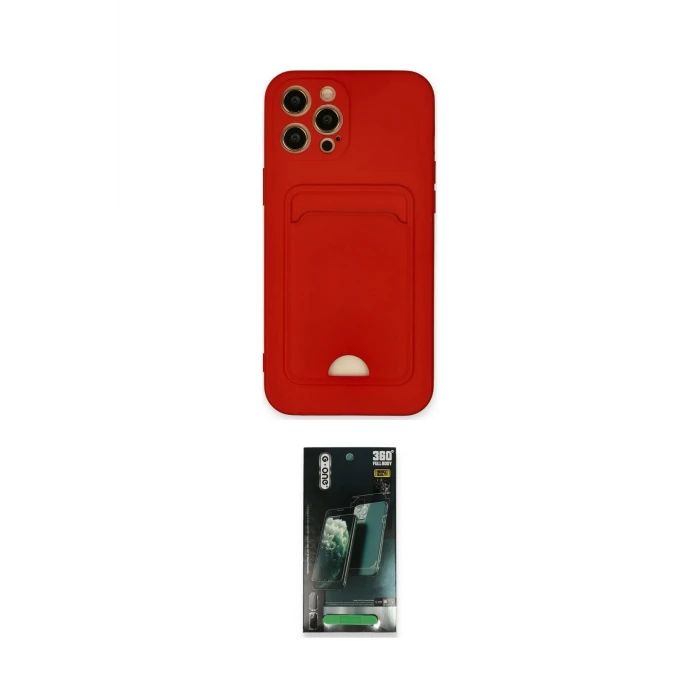 ieg™ iPhone 12 Pro Max Kılıf Vadi Çizgi Prime - Şeffaf 360 Full Body Arka Koruyucu