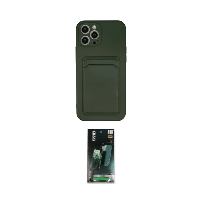 ieg™ iPhone 12 Pro Max Kılıf Vadi Çizgi Prime - Şeffaf 360 Full Body Arka Koruyucu