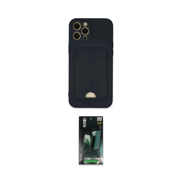 ieg™ iPhone 12 Pro Max Kılıf Vadi Çizgi Prime - Şeffaf 360 Full Body Arka Koruyucu