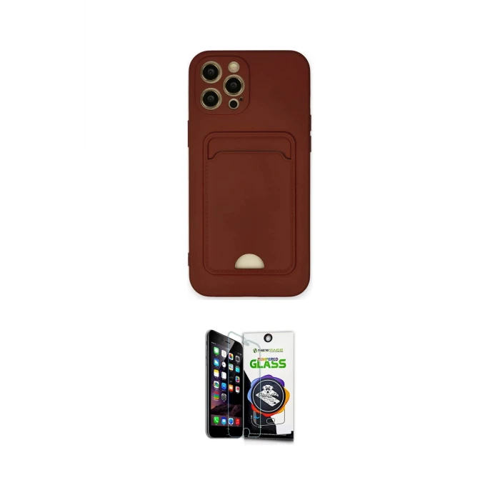 ieg™ iPhone 12 Pro Max Kılıf Vadi Çizgi Prime - Şeffaf Temperli Cam Ekran Koruyucu