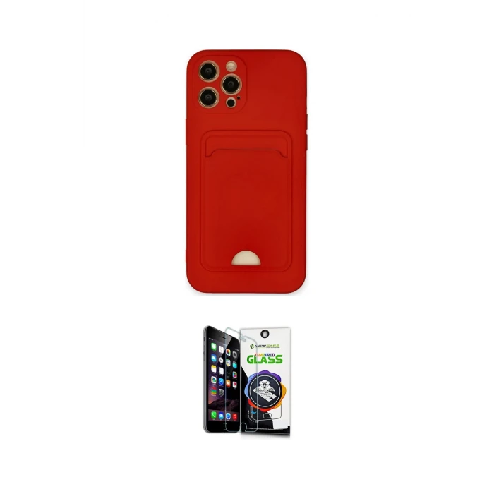 ieg™ iPhone 12 Pro Max Kılıf Vadi Çizgi Prime - Şeffaf Temperli Cam Ekran Koruyucu