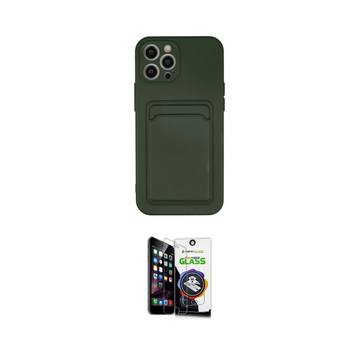 ieg™ iPhone 12 Pro Max Kılıf Vadi Çizgi Prime - Şeffaf Temperli Cam Ekran Koruyucu