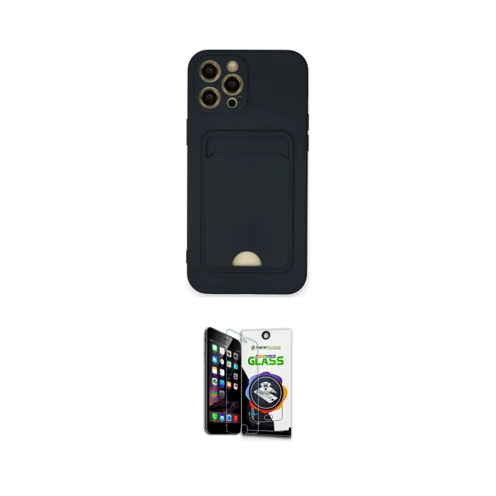 ieg™ iPhone 12 Pro Max Kılıf Vadi Çizgi Prime - Şeffaf Temperli Cam Ekran Koruyucu