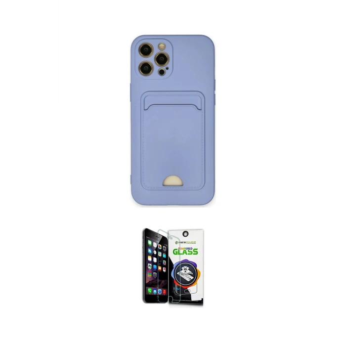 ieg™ iPhone 12 Pro Max Kılıf Vadi Çizgi Prime - Şeffaf Temperli Cam Ekran Koruyucu