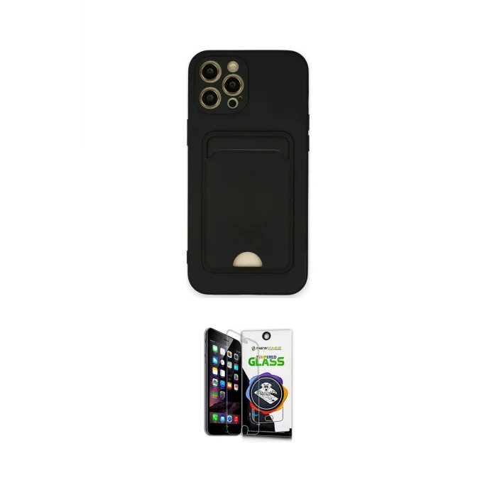 ieg™ iPhone 12 Pro Max Kılıf Vadi Çizgi Prime - Şeffaf Temperli Cam Ekran Koruyucu