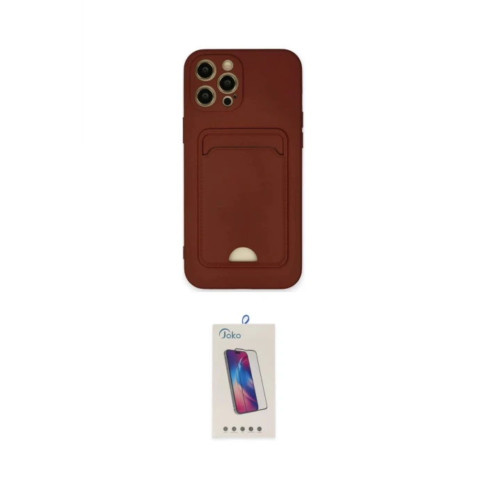 ieg™ iPhone 12 Pro Max Kılıf Vadi Çizgi Prime - Siyah Joko 5D Cam