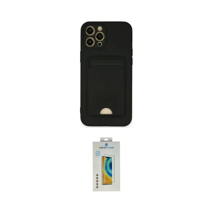 ieg™ iPhone 12 Pro Max Kılıf Vadi Çizgi Prime - Siyah Polymer Nano Ekran Koruyucu