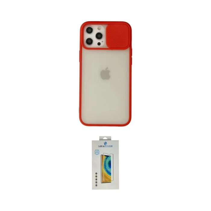 ieg™ iPhone 12 Pro Max Kılıf Vadi Çizgi - Siyah Polymer Nano Ekran Koruyucu
