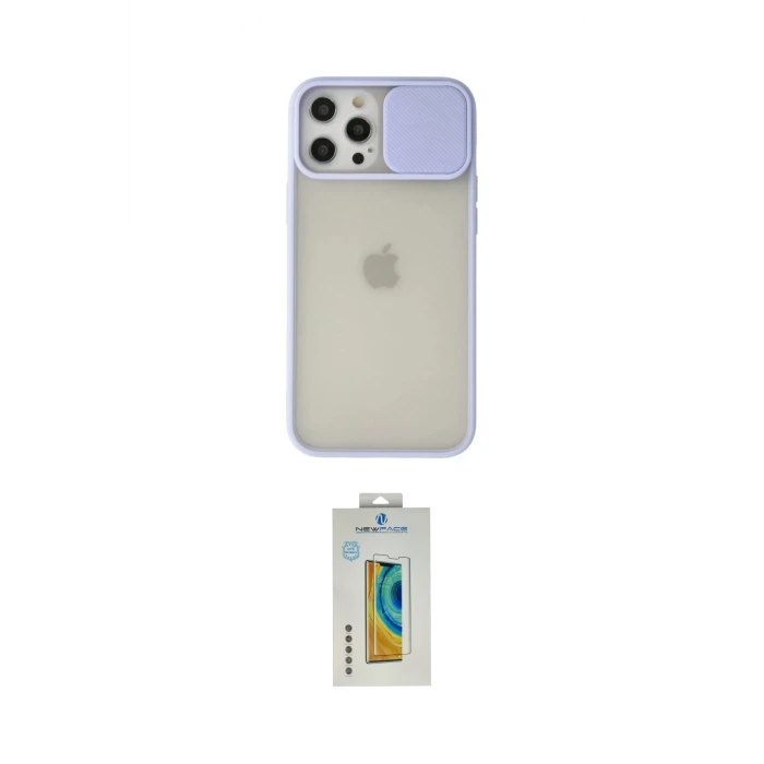 ieg™ iPhone 12 Pro Max Kılıf Vadi Çizgi - Siyah Polymer Nano Ekran Koruyucu