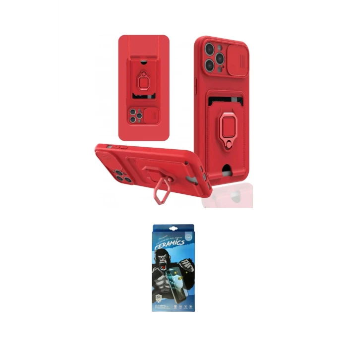 ieg™ iPhone 12 Pro Max Kılıf Vadi Form Prime - Siyah 34D Izgaralı Cam