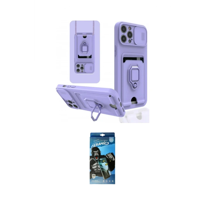 ieg™ iPhone 12 Pro Max Kılıf Vadi Form Prime - Siyah 34D Izgaralı Cam