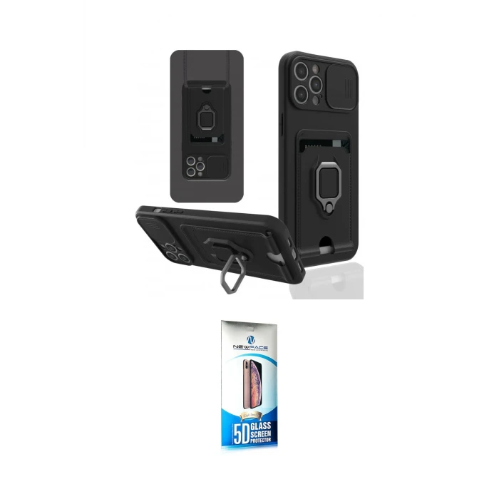 ieg™ iPhone 12 Pro Max Kılıf Vadi Form Prime - Siyah 5D Eko Cam Ekran Koruyucu
