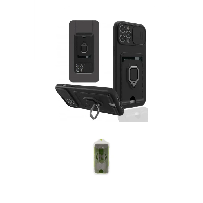 ieg™ iPhone 12 Pro Max Kılıf Vadi Form Prime - Siyah Joko Magic 5D Hayalet Cam