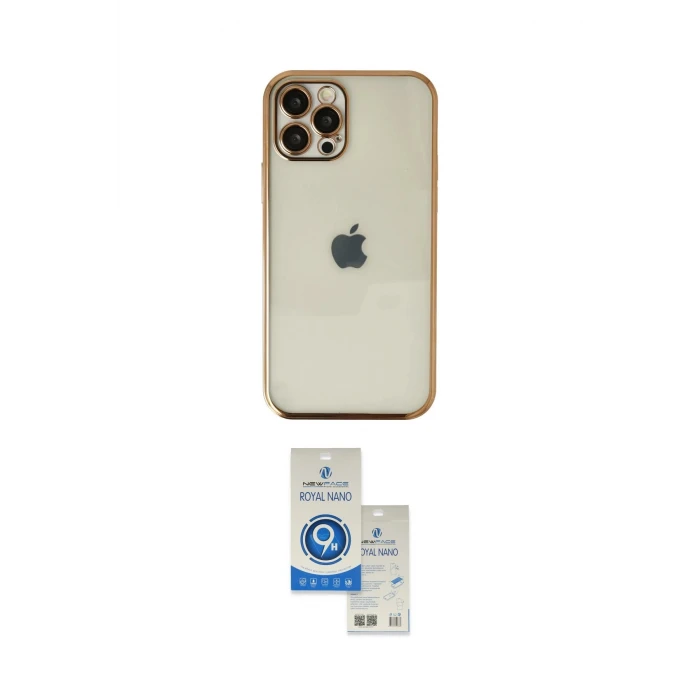 ieg™ iPhone 12 Pro Max Kılıf Vadi Minimal - Şeffaf Royal Nano Ekran Koruyucu