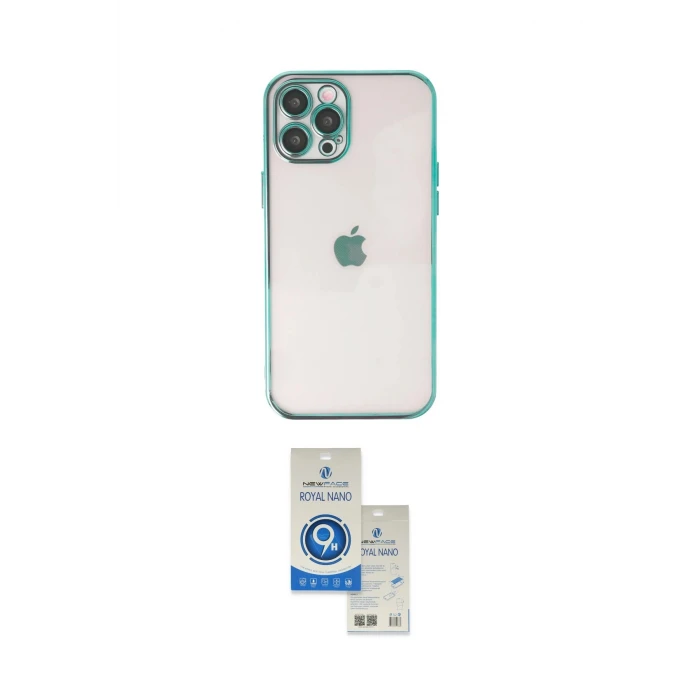 ieg™ iPhone 12 Pro Max Kılıf Vadi Minimal - Şeffaf Royal Nano Ekran Koruyucu