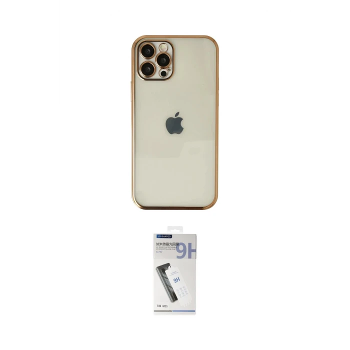 ieg™ iPhone 12 Pro Max Kılıf Vadi Minimal - Şeffaf Uv Polymer Nano Ekran Koruyucu