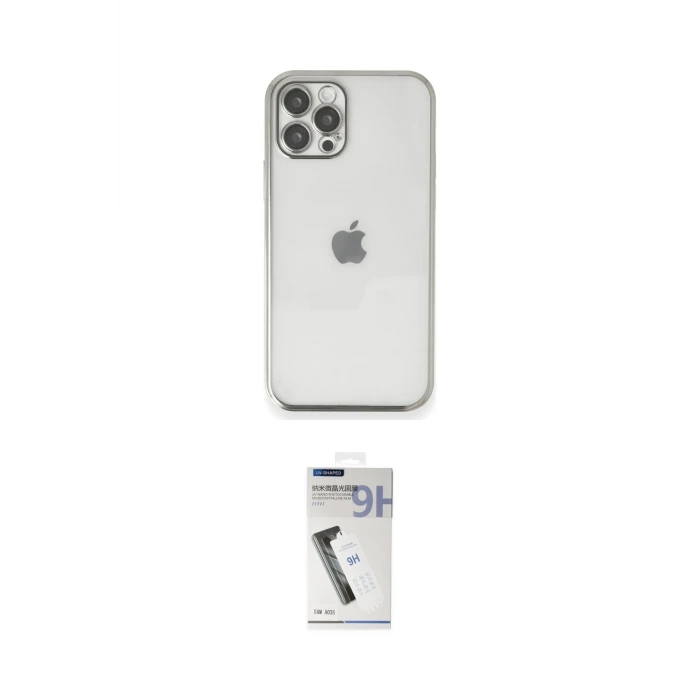 ieg™ iPhone 12 Pro Max Kılıf Vadi Minimal - Şeffaf Uv Polymer Nano Ekran Koruyucu