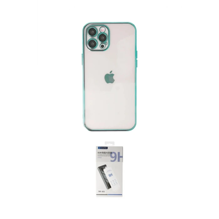 ieg™ iPhone 12 Pro Max Kılıf Vadi Minimal - Şeffaf Uv Polymer Nano Ekran Koruyucu