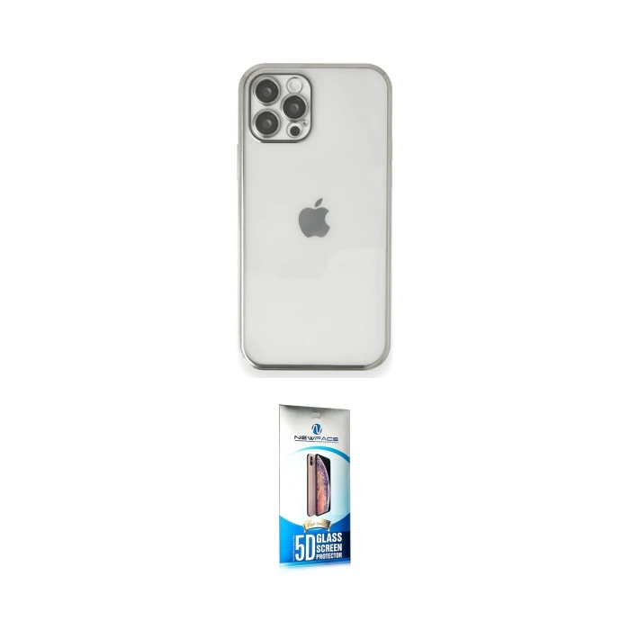 ieg™ iPhone 12 Pro Max Kılıf Vadi Minimal - Siyah 5D Eko Cam Ekran Koruyucu