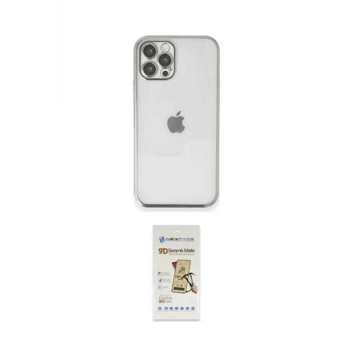 ieg™ iPhone 12 Pro Max Kılıf Vadi Minimal - Siyah Mat Seramik Nano Ekran Koruyucu