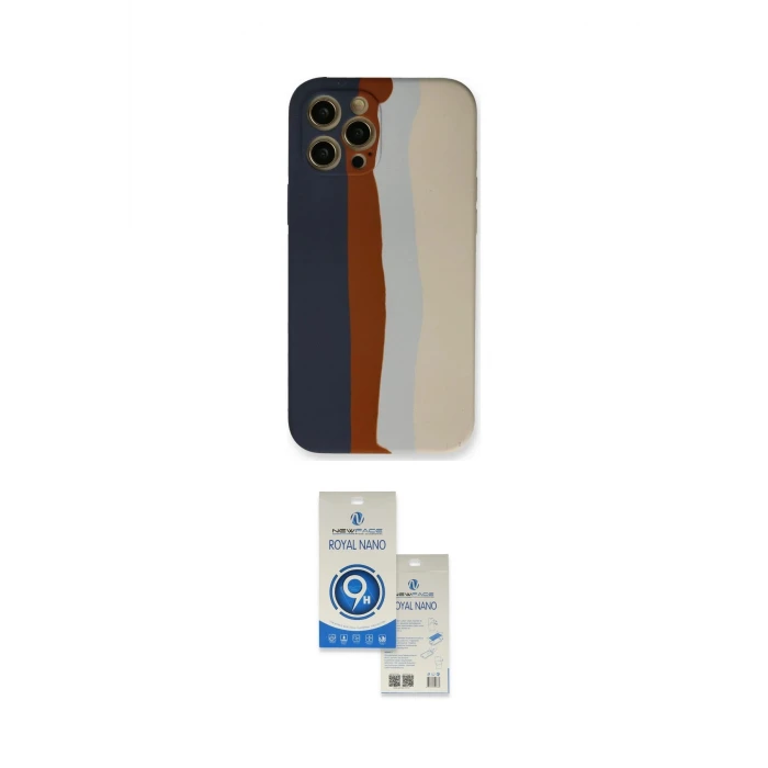 ieg™ iPhone 12 Pro Max Kılıf Yadigar Çizgi - Şeffaf Royal Nano Ekran Koruyucu