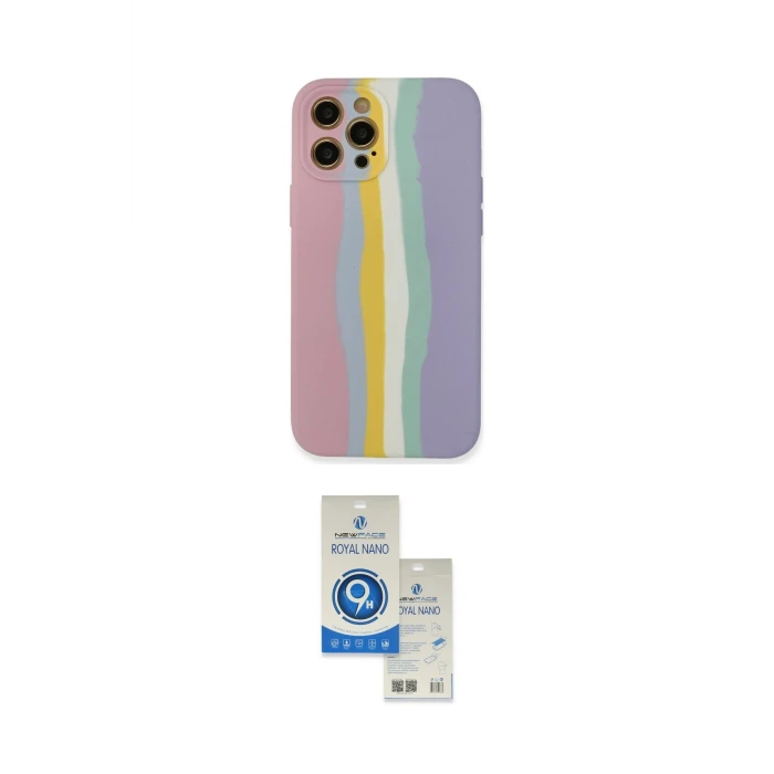 ieg™ iPhone 12 Pro Max Kılıf Yadigar Çizgi - Şeffaf Royal Nano Ekran Koruyucu