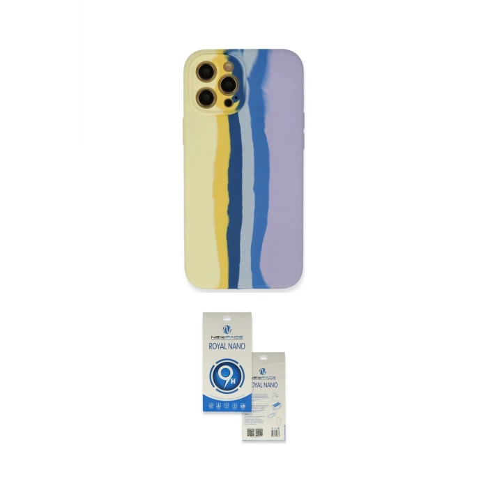 ieg™ iPhone 12 Pro Max Kılıf Yadigar Çizgi - Şeffaf Royal Nano Ekran Koruyucu