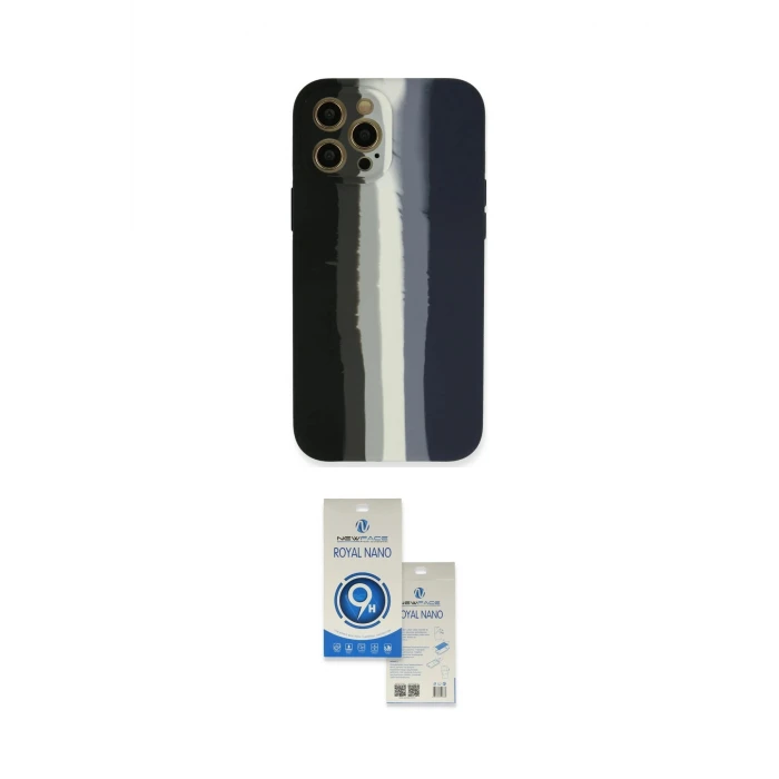 ieg™ iPhone 12 Pro Max Kılıf Yadigar Çizgi - Şeffaf Royal Nano Ekran Koruyucu