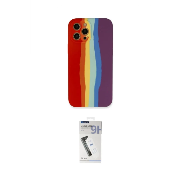 ieg™ iPhone 12 Pro Max Kılıf Yadigar Çizgi - Şeffaf Uv Polymer Nano Ekran Koruyucu
