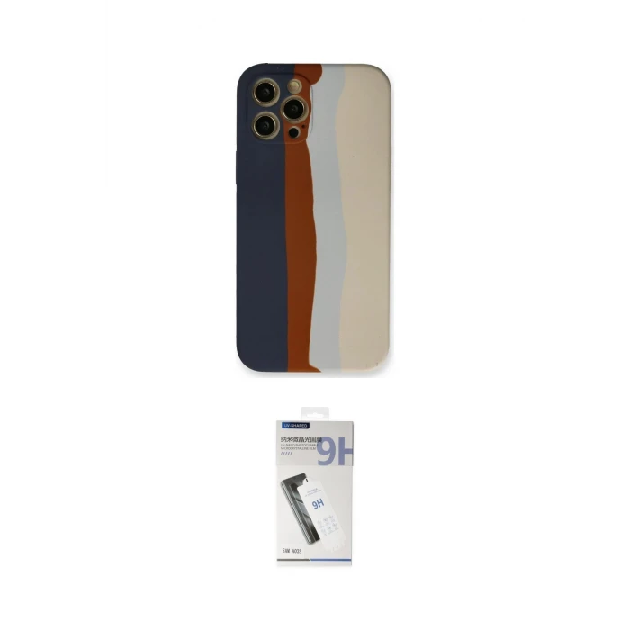 ieg™ iPhone 12 Pro Max Kılıf Yadigar Çizgi - Şeffaf Uv Polymer Nano Ekran Koruyucu