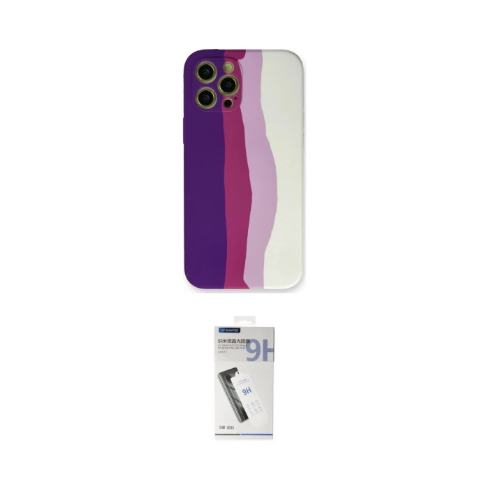ieg™ iPhone 12 Pro Max Kılıf Yadigar Çizgi - Şeffaf Uv Polymer Nano Ekran Koruyucu