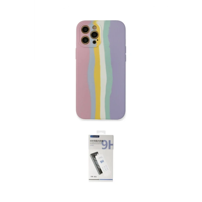 ieg™ iPhone 12 Pro Max Kılıf Yadigar Çizgi - Şeffaf Uv Polymer Nano Ekran Koruyucu
