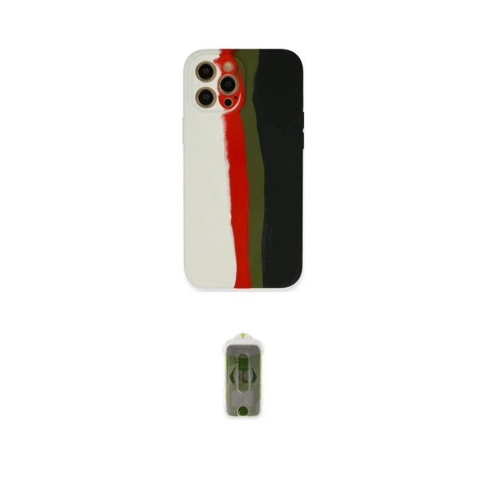 ieg™ iPhone 12 Pro Max Kılıf Yadigar Çizgi - Siyah Joko Magic 5D Hayalet Cam