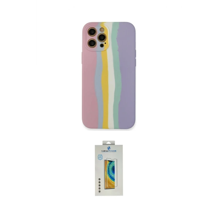 ieg™ iPhone 12 Pro Max Kılıf Yadigar Çizgi - Siyah Polymer Nano Ekran Koruyucu
