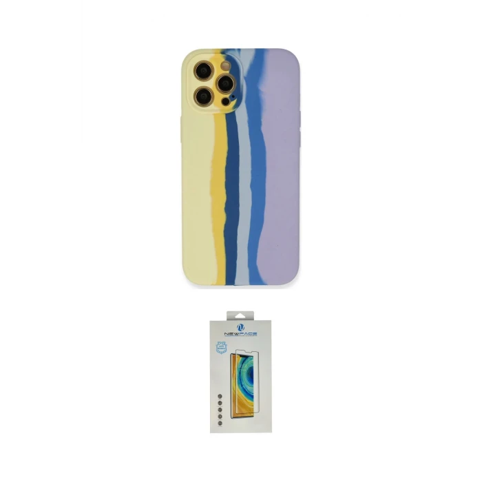 ieg™ iPhone 12 Pro Max Kılıf Yadigar Çizgi - Siyah Polymer Nano Ekran Koruyucu