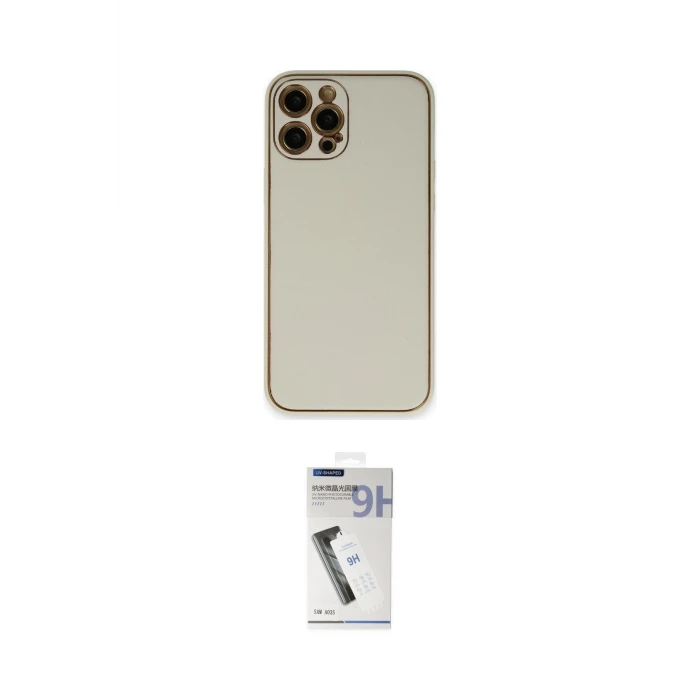 ieg™ iPhone 12 Pro Max Kılıf Yadigar Klasik - Şeffaf Uv Polymer Nano Ekran Koruyucu