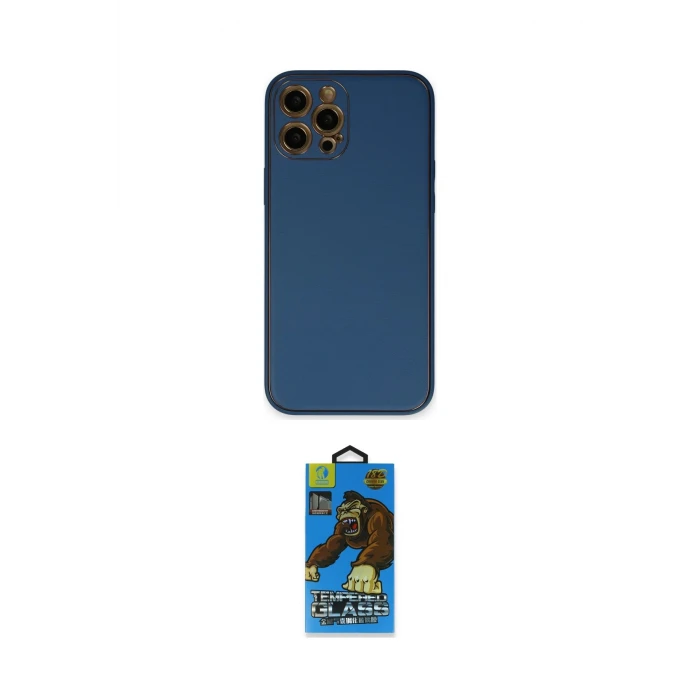 ieg™ iPhone 12 Pro Max Kılıf Yadigar Klasik - Siyah 18D Cam Ekran Koruyucu