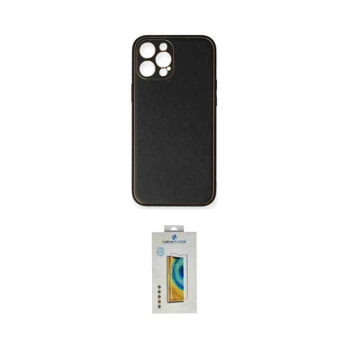 ieg™ iPhone 12 Pro Max Kılıf Yadigar Klasik - Siyah Polymer Nano Ekran Koruyucu