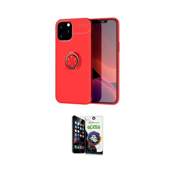 ieg™ iPhone 12 Pro Max Kılıf Yankı Form Prime - Şeffaf Temperli Cam Ekran Koruyucu