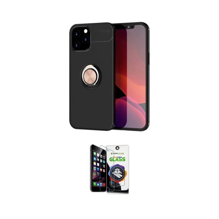 ieg™ iPhone 12 Pro Max Kılıf Yankı Form Prime - Şeffaf Temperli Cam Ekran Koruyucu