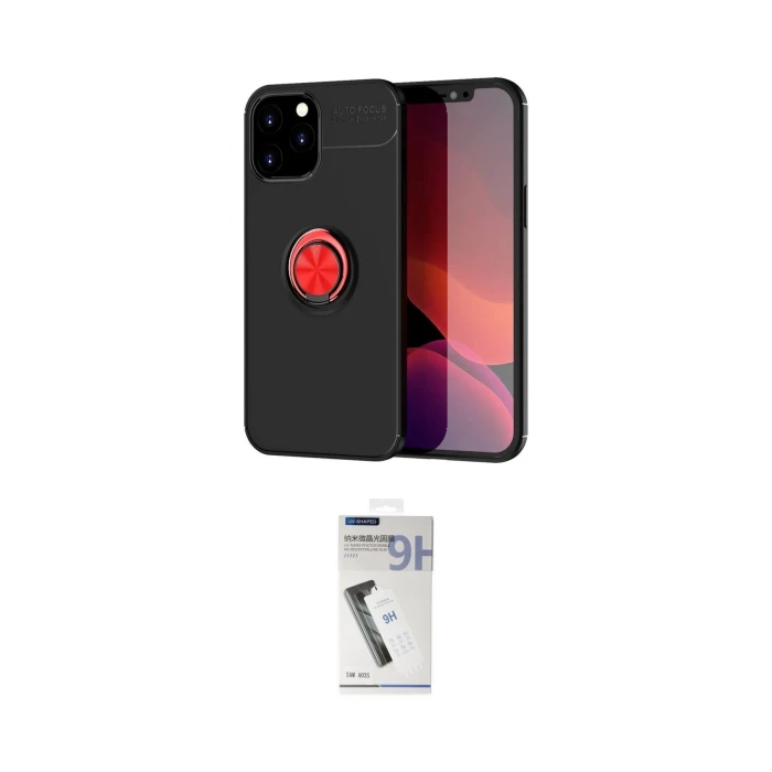 ieg™ iPhone 12 Pro Max Kılıf Yankı Form Prime - Şeffaf Uv Polymer Nano Ekran Koruyucu