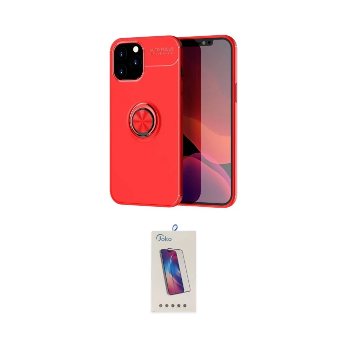 ieg™ iPhone 12 Pro Max Kılıf Yankı Form Prime - Siyah Joko 5D Cam