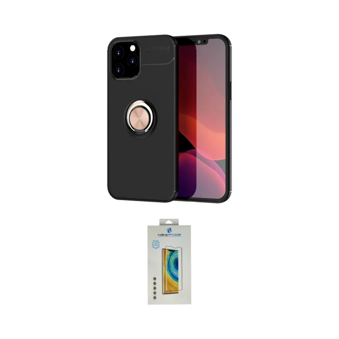 ieg™ iPhone 12 Pro Max Kılıf Yankı Form Prime - Siyah Polymer Nano Ekran Koruyucu