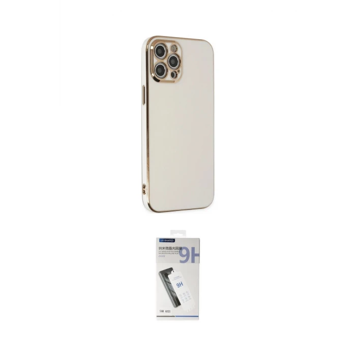 ieg™ iPhone 12 Pro Max Kılıf Yankı Serisi - Şeffaf Uv Polymer Nano Ekran Koruyucu