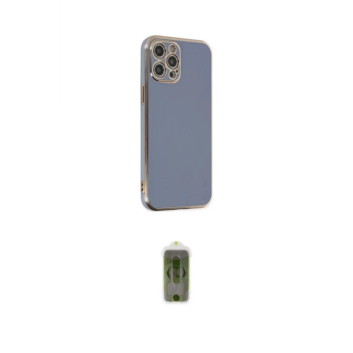 ieg™ iPhone 12 Pro Max Kılıf Yankı Serisi - Siyah Joko Magic 5D Hayalet Cam